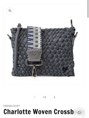 Charlotte Woven Crossbody Bag in Gray